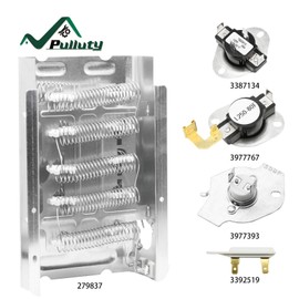 Heating Element for Whirlpool Dryer WED4815EW1 WED5300SQ0 WED5000DW2 WED4800BQ1 WED5300SQ0 WED5100VQ1,Dryer Heating Element for Kenmore 70 80 Series Dryer Model 110 Parts 11065132410 11061202011