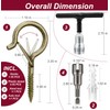 Ceiling Hooks for Hanging Plants String Lights Outdoor, Stainless Steel