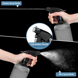 paeyaer 2 Pcs Spray Bottles, 18 oz Empty Water Spray Bottles, Plastic Reusable Adjustable Mist Sprayer Squirt Bottles Containers Refillable for Cleaning Solutions, Gardening, Plants