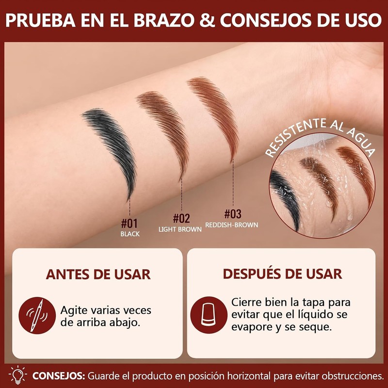 Lápiz Líquido para Cejas Erinde Doble Punta 4D – Perfilado