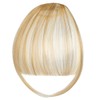 FELENDY Clip in Bangs Light Blonde Mix Bleach Blonde Fake
