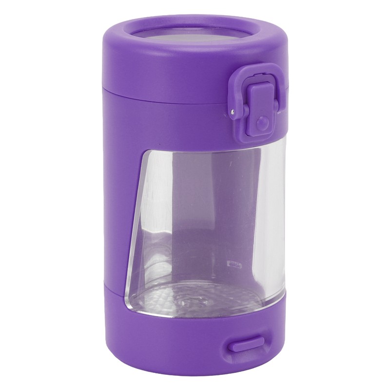 Glow Storage Jar with Grinder LED Waterproof Transparent Glass Seal