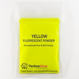 Fluorescent UV Powder Pigment | Black Light Reactive | Formaldehyde-Free & ECO Friendly | Multi-Purpose Use Tint Dye (35 oz (2.2 lb), Yellow)