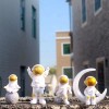 GOGOX 4pcs Adornos Astronauta Figuras Decorativas/auto,escritorio