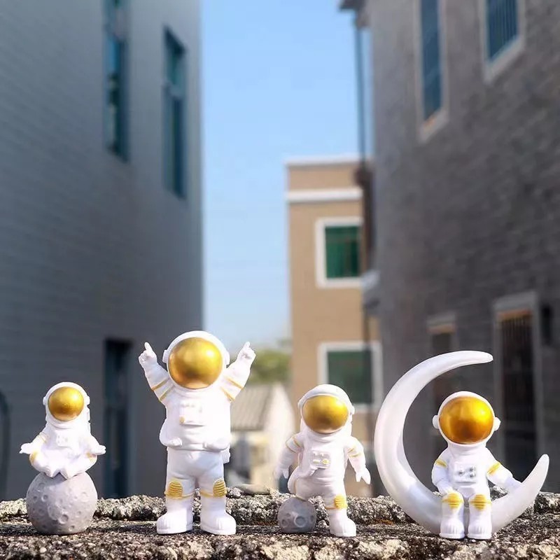 GOGOX 4pcs Adornos Astronauta Figuras Decorativas/auto,escritorio