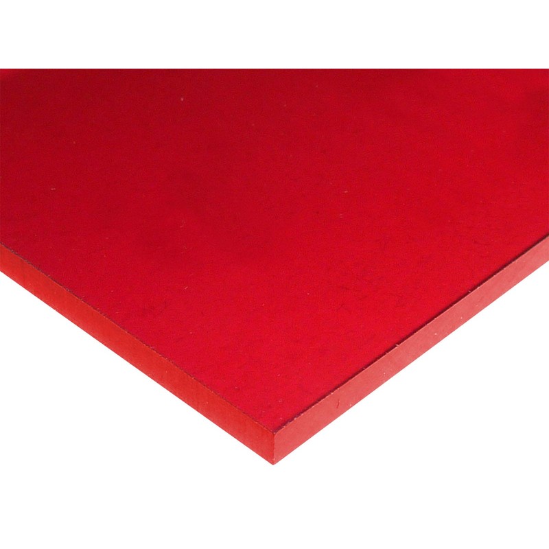 1/4" (6mm) Dark Red Translucent Acrylic Plexiglass Sheet 20"x12" Cast