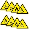 Pack of 8 Warning Stickers 6 x 5 cm Wheelchair