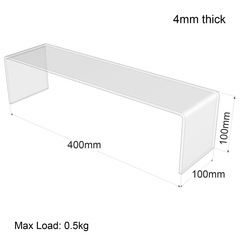 3R W Design Clear Acrylic Plastic Cabinet Display Stand -