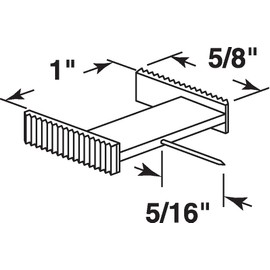 Prime-Line L 5916 Window Grid Retainer Clips, 1 in, Plastic w/Steel Needle, Clear (Pack of 6), Silver