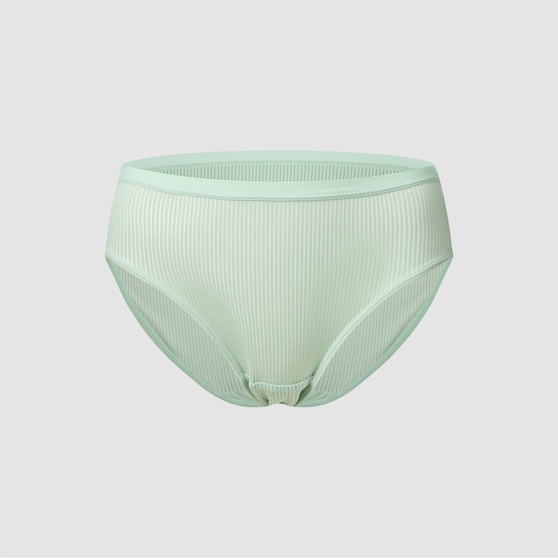 JAJU Air Stripe Mesh Hip Hugger Panty_Mint