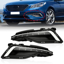 KBBYT Upgraded LED DRL and Fog Light Assembly Pair Fit for 2015–2017 Hyundai Sonata – OEM Fog Lamp Replacement, Energy-Efficient, High-Brightness, Durable Lights for Driver and Passenger Side