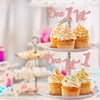24 piezas de decoración para cupcakes con purpurina para primer