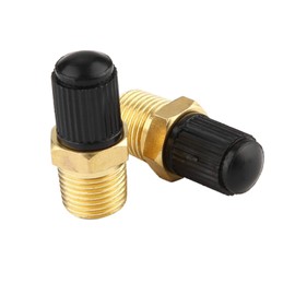 Acouto Válvulas de llenado de Tanque de Compresor de Aire Adaptador de válvula compresor aire 2 piezas 1/8 "NPT MPT Válvula llenado tanque latón Schrader accesorios de herramientas de aire