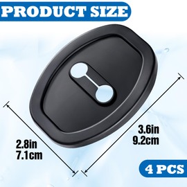 DC,CLISENCE 4 Pcs Car Door Latch Cover, Silicone Door Latch Protective Cover, Universal Car Doors Lock Cover for Most Vehicles (Black)
