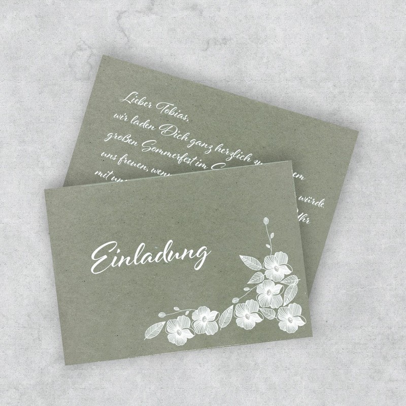 50 Sheets DIN A5 Paper - Natural Paper Grey -