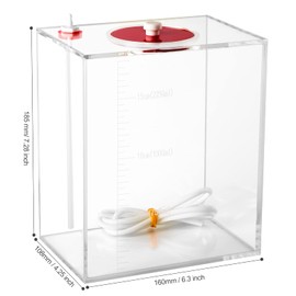 Aquarium Choice Acryli Made Liquid Storage Bucket Dosing Pump Reservoir Container (6.3 * 4.25 * 7.28 Inch;2500ml/2.5L)
