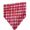 Valentine Plaid Over the Collar Dog Bandana That Slips onto