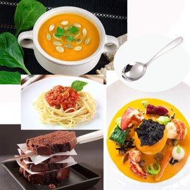 SHULI Soup Spoons for Kids, Stainless Steel Bouillion, Classic Spoons, Tablespoons, Salad Spoons, for Restaurant, Home, Medium, 6 Pieces