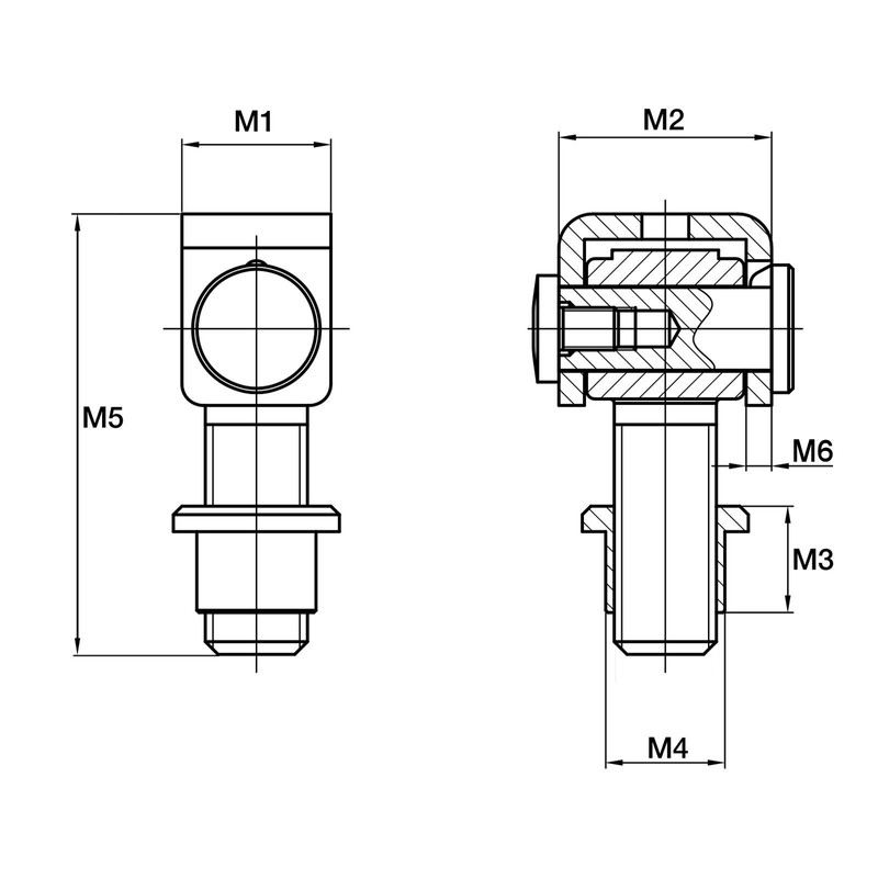 2 x SO-TOOLS® Gate Hinge 83 mm with Weld-In Nut