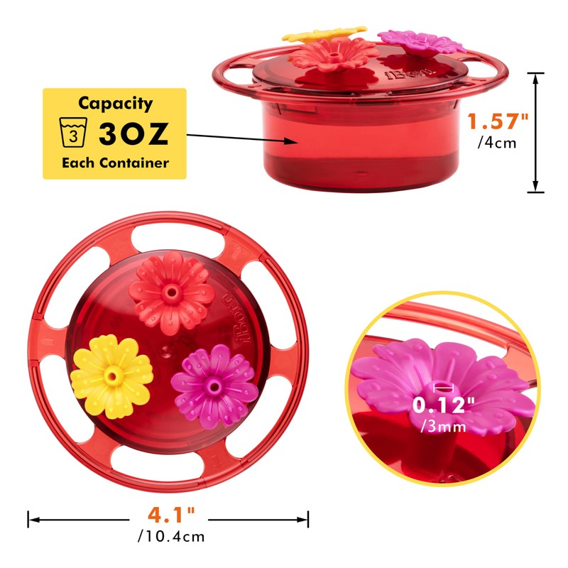 iBorn Handheld Hummingbird Feeders for Outdoors, Hummingbird Hand Feeder 3OZ