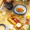 bzyoo 12 Piece Melamine Dinnerware Set - Durable, Dishwasher Safe