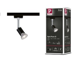 Paulmann 96911 Pure II URail Individual spot GU10 max. 10W dimmable 230V Black matt Rail System – Choose Any lamp