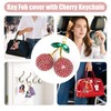 Rayslesan Sparkly Key Fob Cover with Cherry Keychain, Bling TPU