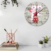 Autravelco Wood Wall Clock Round Silent Non-Ticking White Initial Letter