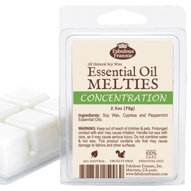 Fabulous Frannie Concentration 100% Pure & Natural Soy Tart Meltie Made with Pure Cypress and Peppermint Essential Oils 2.5 oz