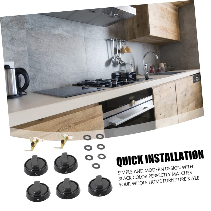 DOITOOL Replacement Knobs for Gas Stove 5pcs Stove Knob Set