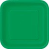 Unique 31860EU Square Environmentally Friendly Paper Plates 18 cm Emerald
