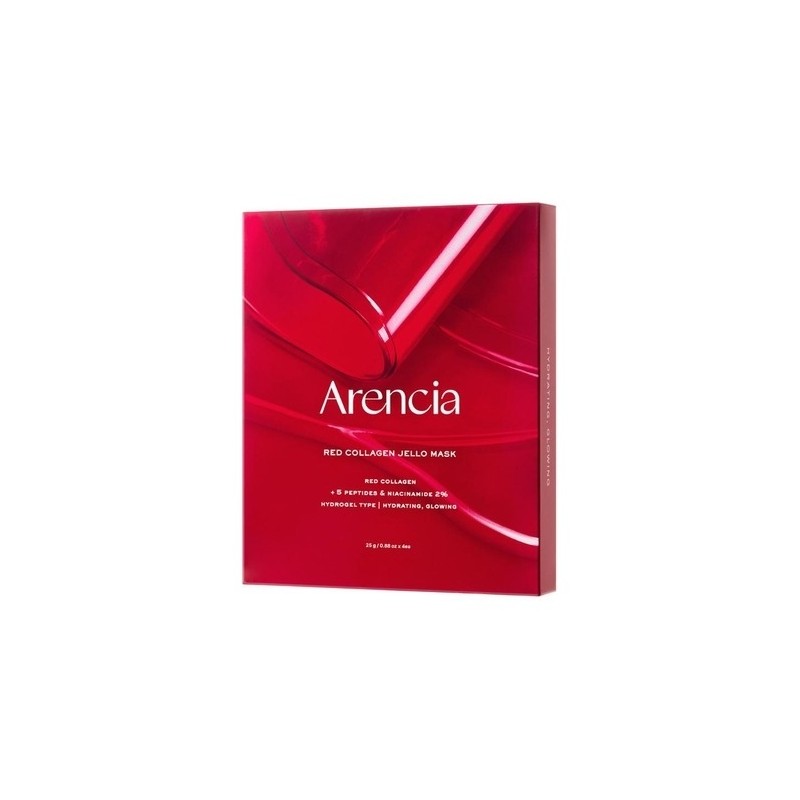 Arencia Red Collagen Jello Mask 4pcs / 아렌시아 레드 콜라겐