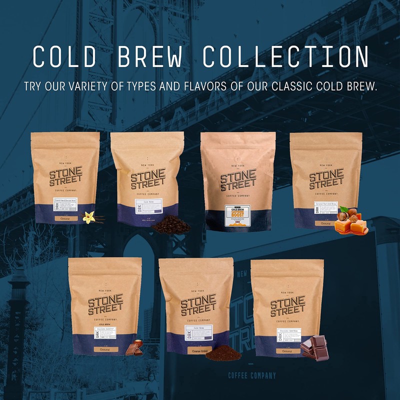 Stone Street Cold Brew Coffee, Strong & Smooth Blend, Low