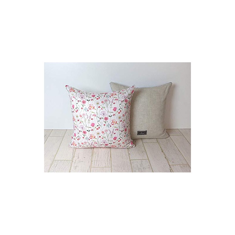 DDintex FLORET LONDON Cushion Cover Spring Garden Pink 17.7 x