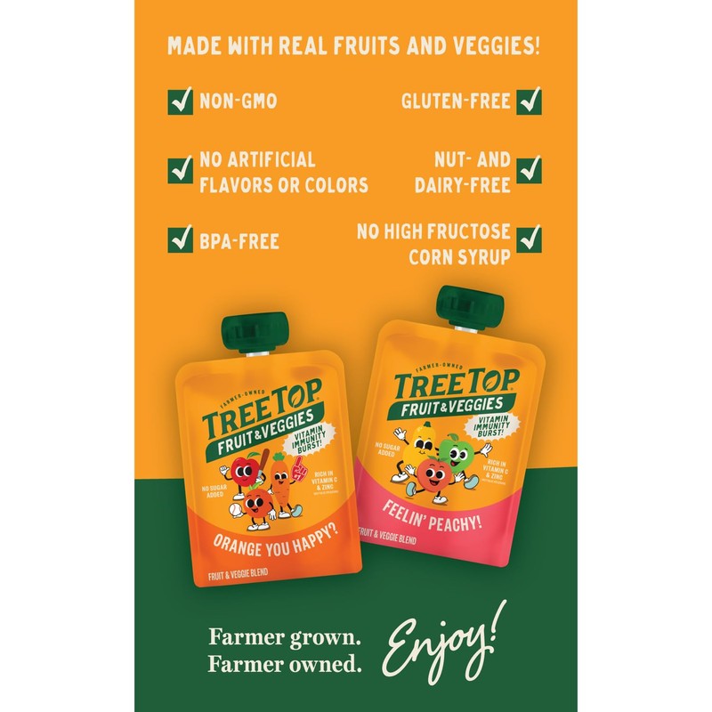 Tree Top Fruit & Veggie Variety Pack Orange & Peach