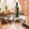 Beeveer 2 Pcs Acrylic Foldable TV Dinner Table Clear Small