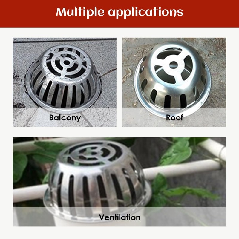 NACX 75mm / 2.9” Stainless Steel Dome Floor Drain Cover,