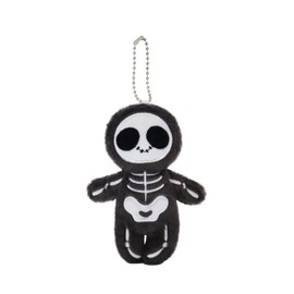 CNAANA - Figura de peluche de calavera negra para Halloween, diseño de esqueleto para decoración de día festivo y regalo (8 pulgadas)