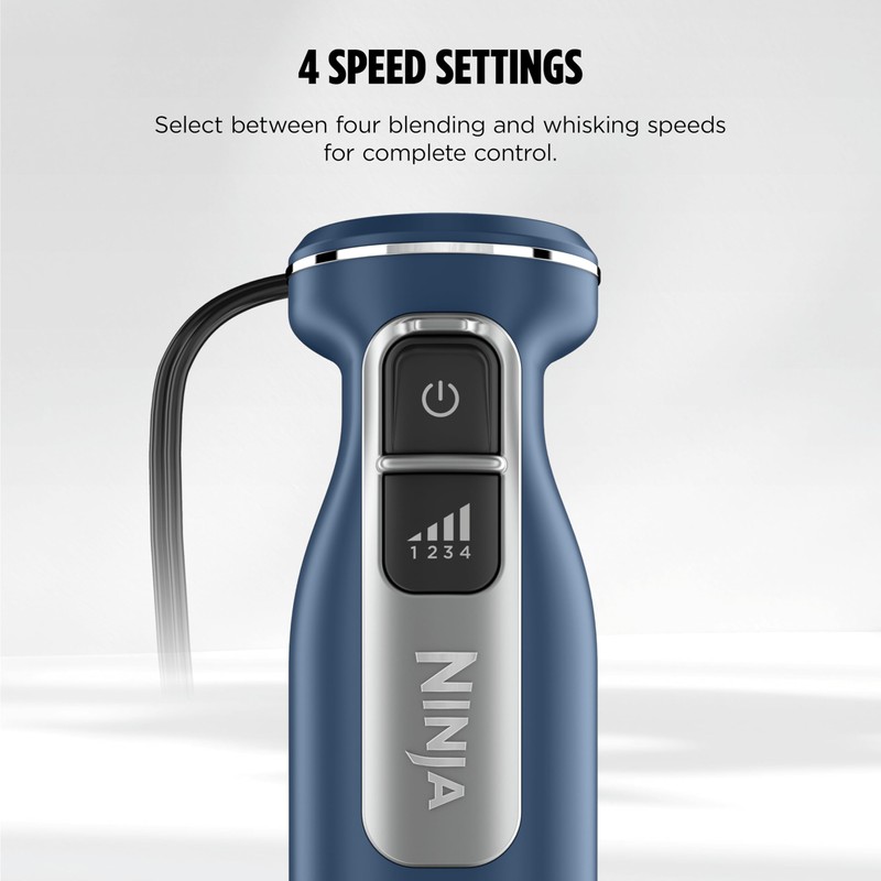 Ninja Immersion Blender and Whisk, Hand Stick Blender, 4 Speeds,