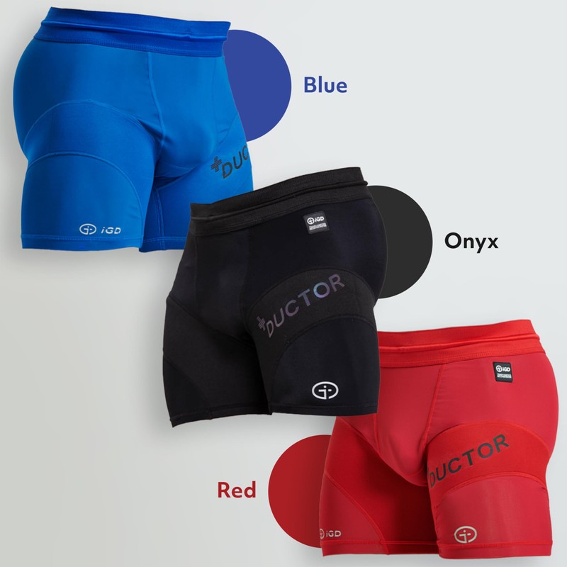 iGD Men's Compression + Ductor Shorts V2 L Black