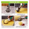Juego 3 Cucharas de Helado,Premium Acero Inoxidable MecáNico Cookie Cuchara