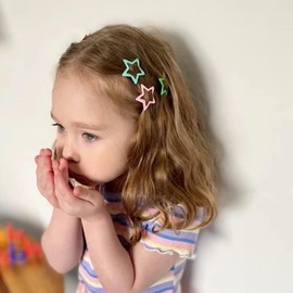 Taoluwin Hair Clips, 60PCS Star Hair Accessories, for Thick Hair,Non-Slip Metal Snap Clips and Barrettes for Women and Girls, for Thin Hair, for Women Girls Holiday Gifts