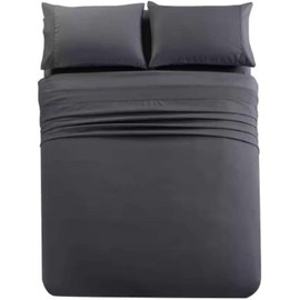 RV Bunk 30" x 75" Sheets for RV - RV Bunk 30" x 75" Sheet Set for RV Camper - RV Sheets - 4 Piece Bed Set for Campers 6-12 Deep Pocket Fitted Sheet Luxury Soft (Dark Grey - RV Bunk - 30” x 75”)