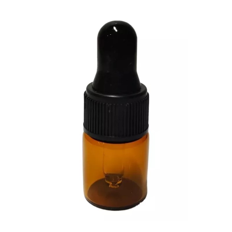 Meliars Frasco Gotero 2 Ml Ambar Bulbo Negro (100 Piezas)