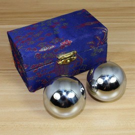 MOVKZACV Baoding Balls 2pcs 43 mm/38 mm Chinese Health Balls Exercise Reduce Stress Plated Chrome Iron