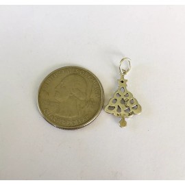 Unbranded Sterling silver 22mm Christmas tree charm