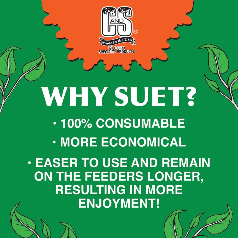 C&S Orange Delight No Melt Suet Dough 11.75 Ounces, 12