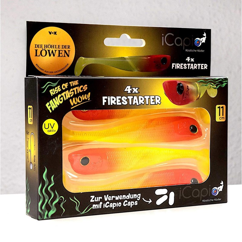 iCapio Fangtasics Bundle Tasty Shrimp, Fishing Lure for Bass, Pike