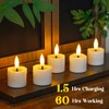 Yeelida Rechargeable Flameless Battery Operated 1.6" x2.5" Tea Light Candles