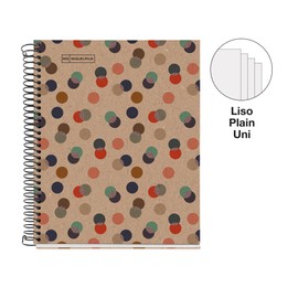 Miquelrius - A5 Notebook Smooth Sheets 80gsm Recycled Paper 80 Sheets One Color Recycled Notebook Spiral Bound Smooth Notebook Eco Confetti